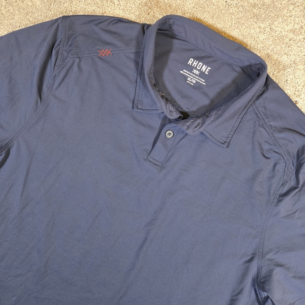 Rhone Commuter Polo XL Navy Short Sleeve Pocket Tech Shirt